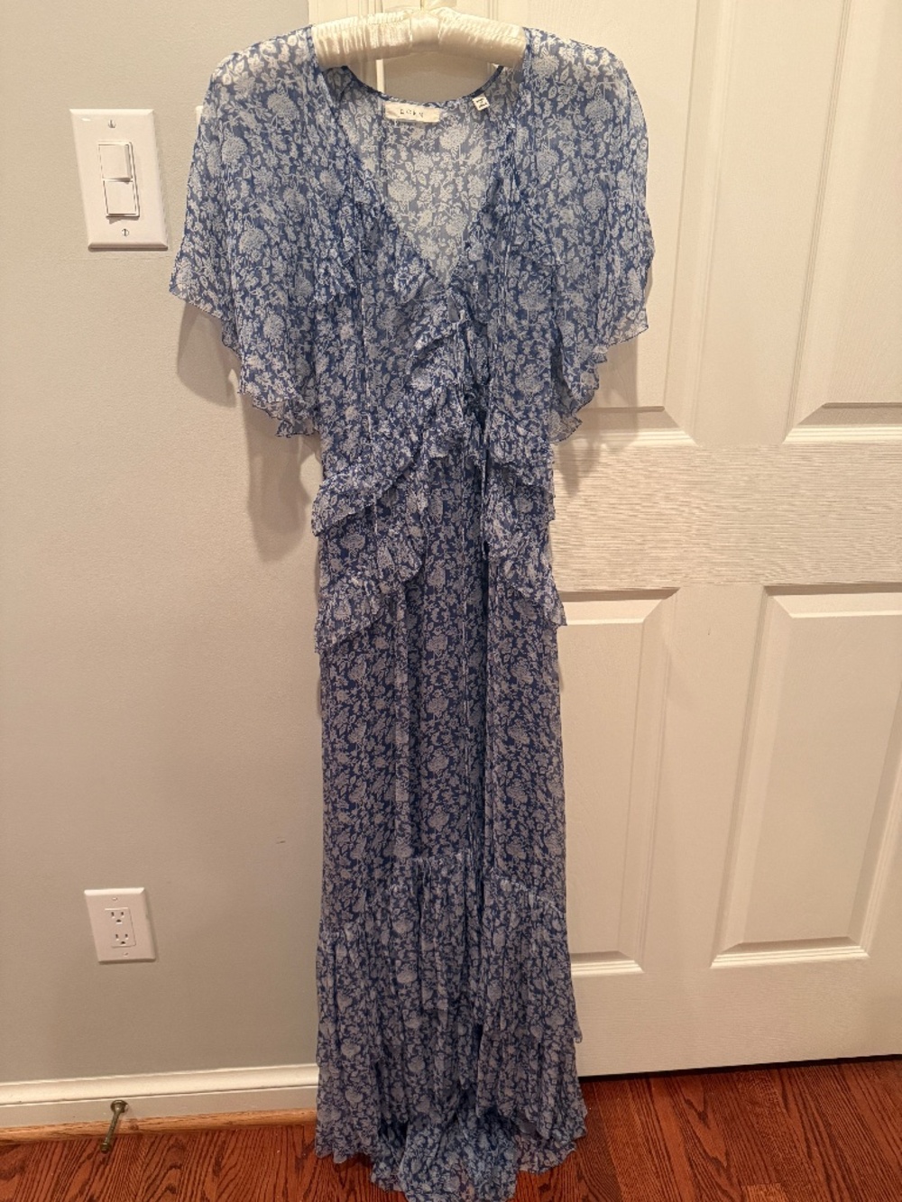 Doen Blue Silk Dress -SZ Medium